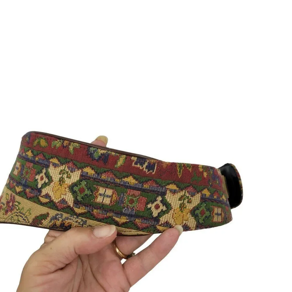 Vtg Womens Victorian Revival Belt Sz S Statement Regal‎ Tapestry Renaissance